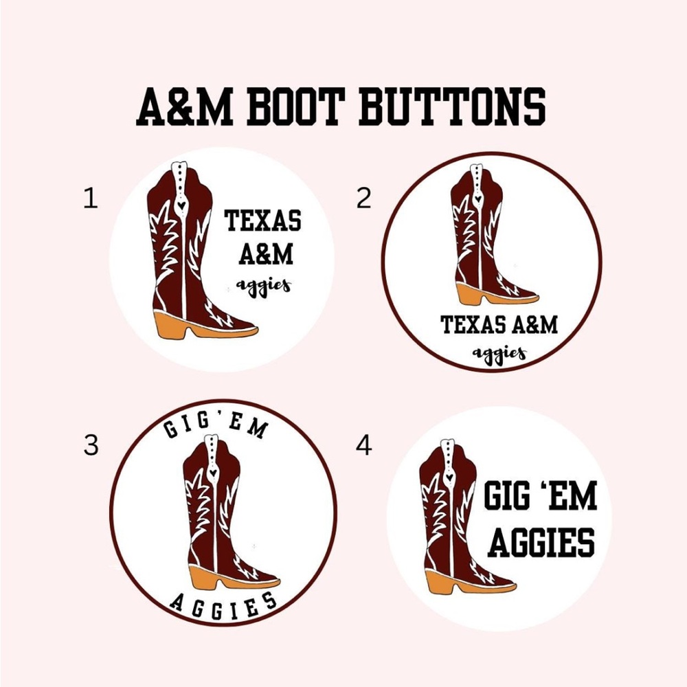 Texas A&M Aggies Boot Buttons